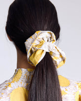 Chouchou Billy XL imprimé Liberty tournesols jaune