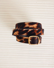Ceinture Amour pony léopard caramel