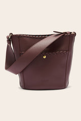Sac Sofia tressé bordeaux intérieur bleu ciel