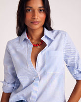Chemise Ulysse rayures bleu et blanc