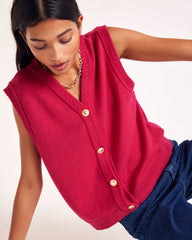 Gilet Constant rose framboise