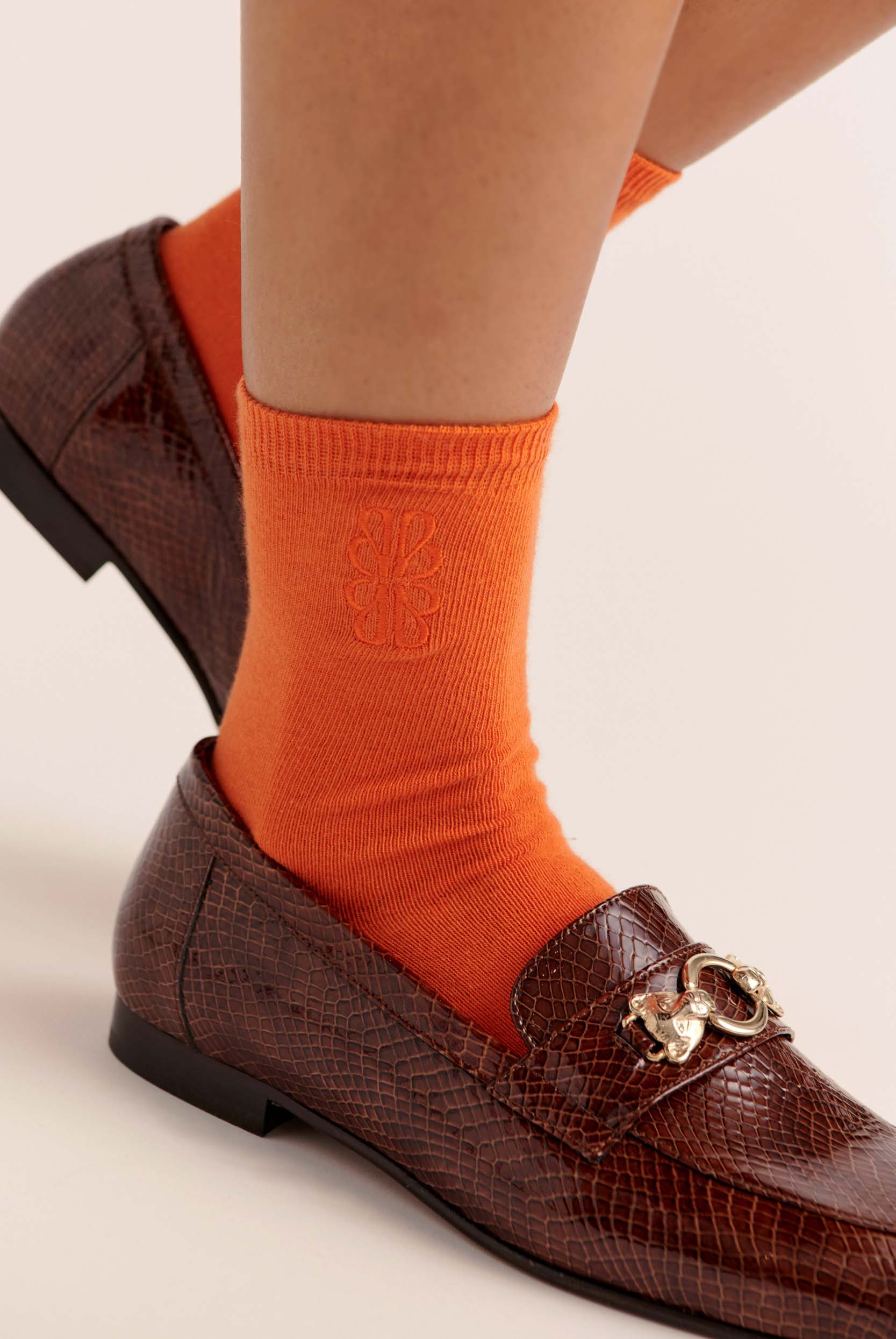 Mocassins Flavie embossé vernis chocolat