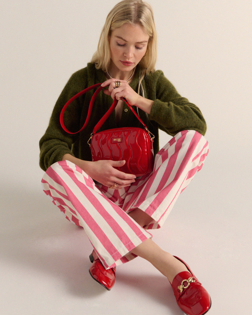Mocassins Flavie vernis rouge