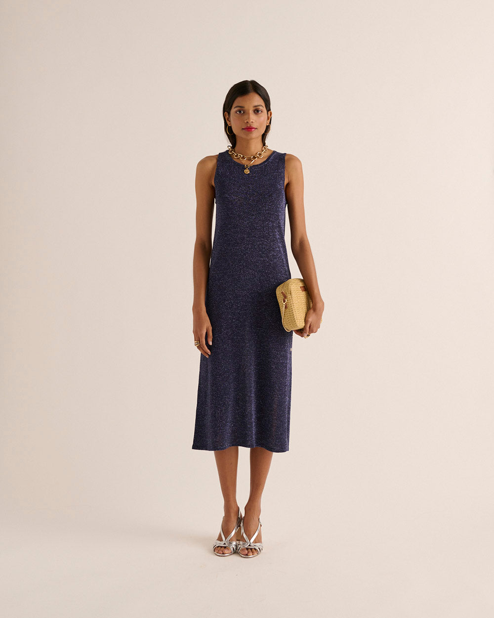 Robe Persil marine irisé