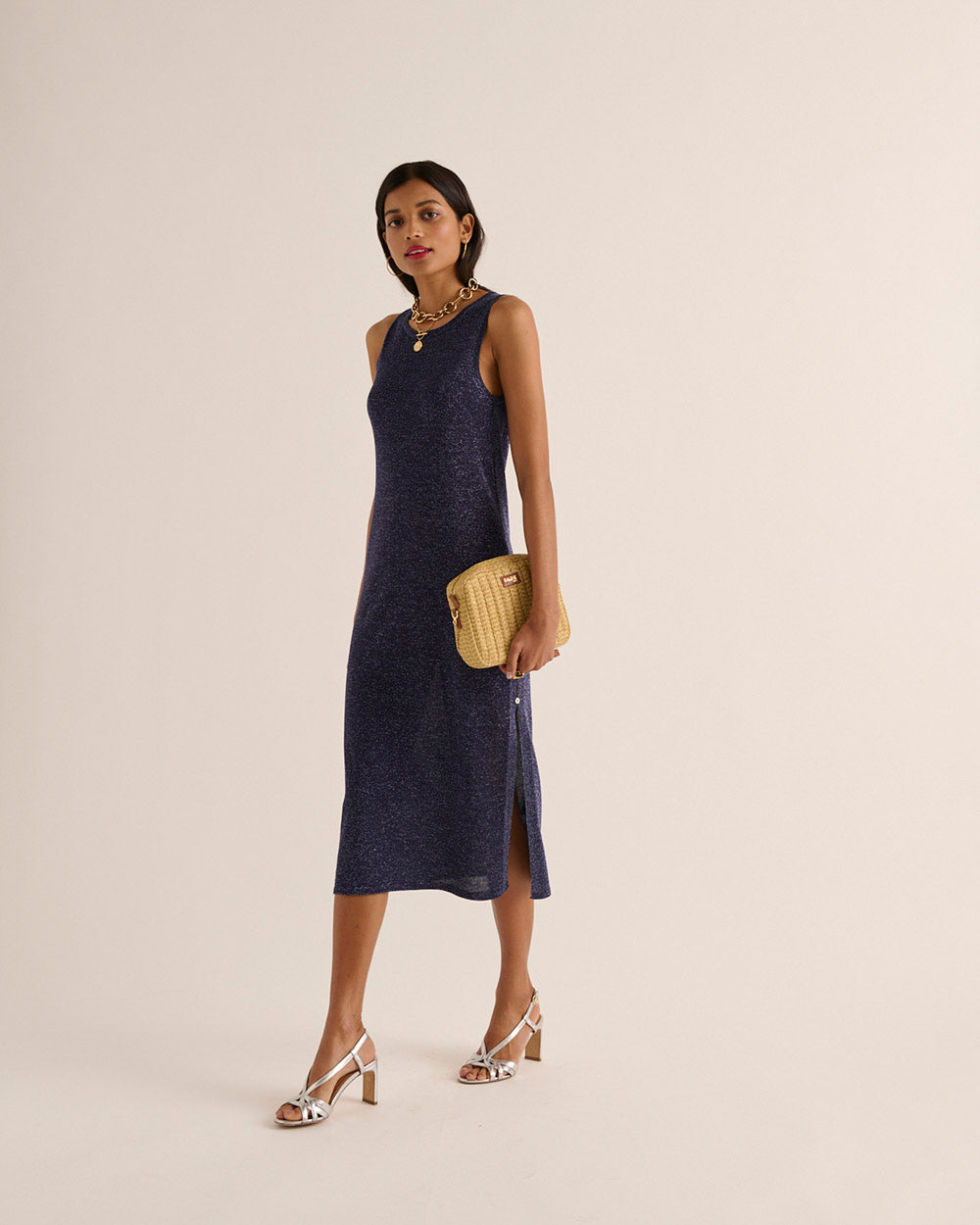 Robe Persil marine irisé