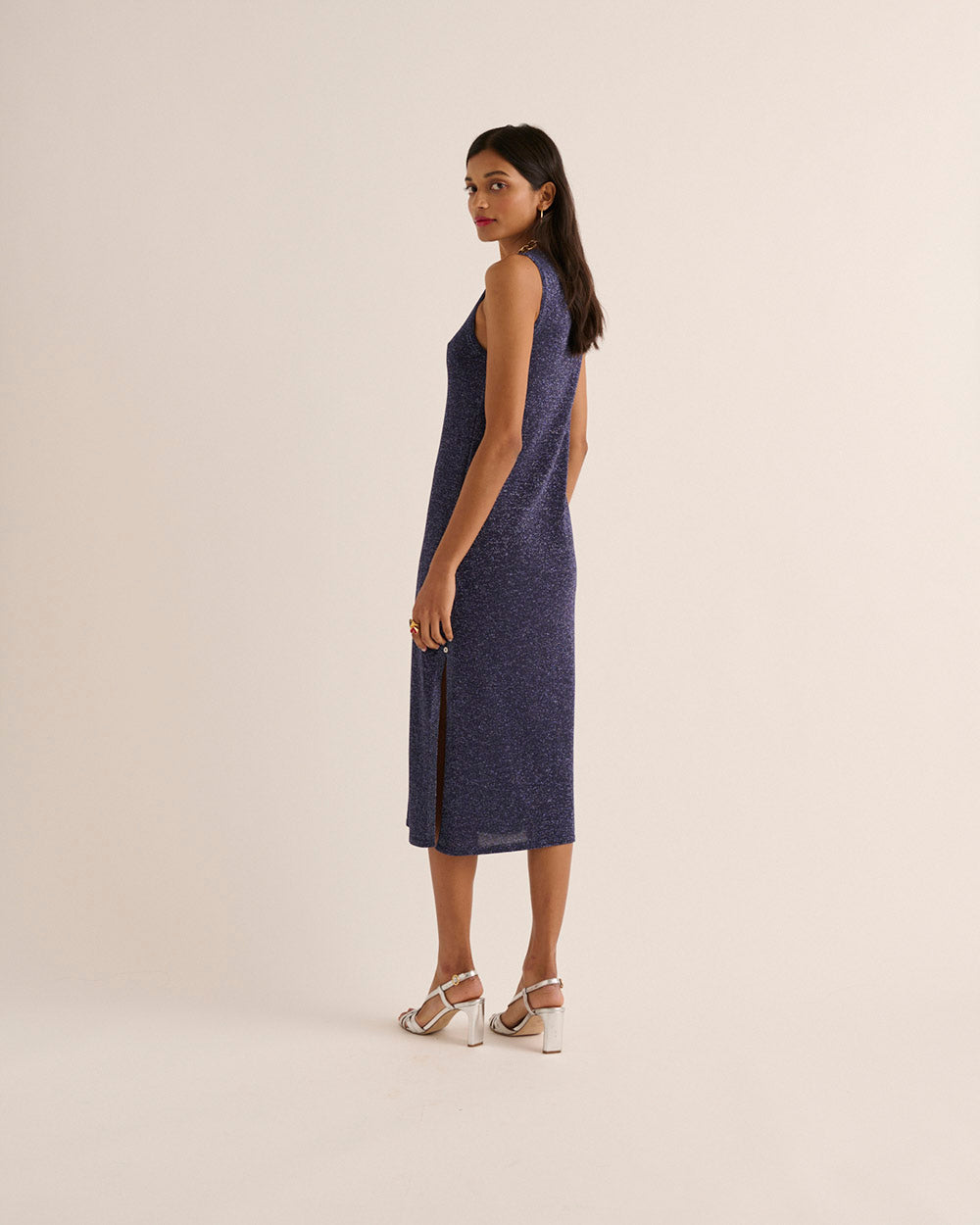 Robe Persil marine irisé
