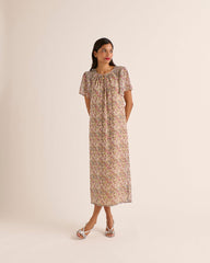 Robe Valence imprimé sunset flower