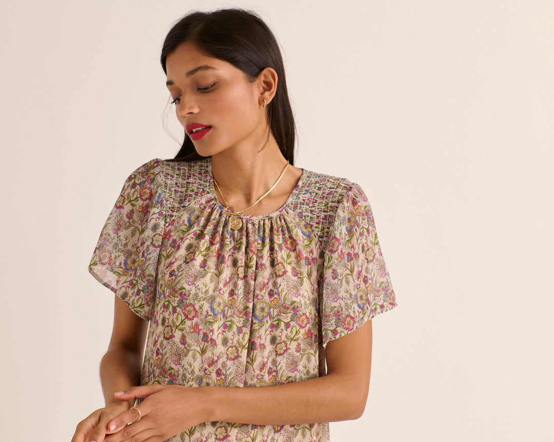 Robe Valence imprimé sunset flower