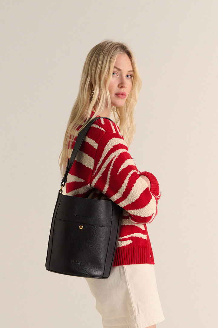 Cardigan Giboulé rouge et écru