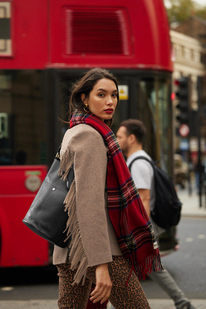 Écharpe Public tartan rouge