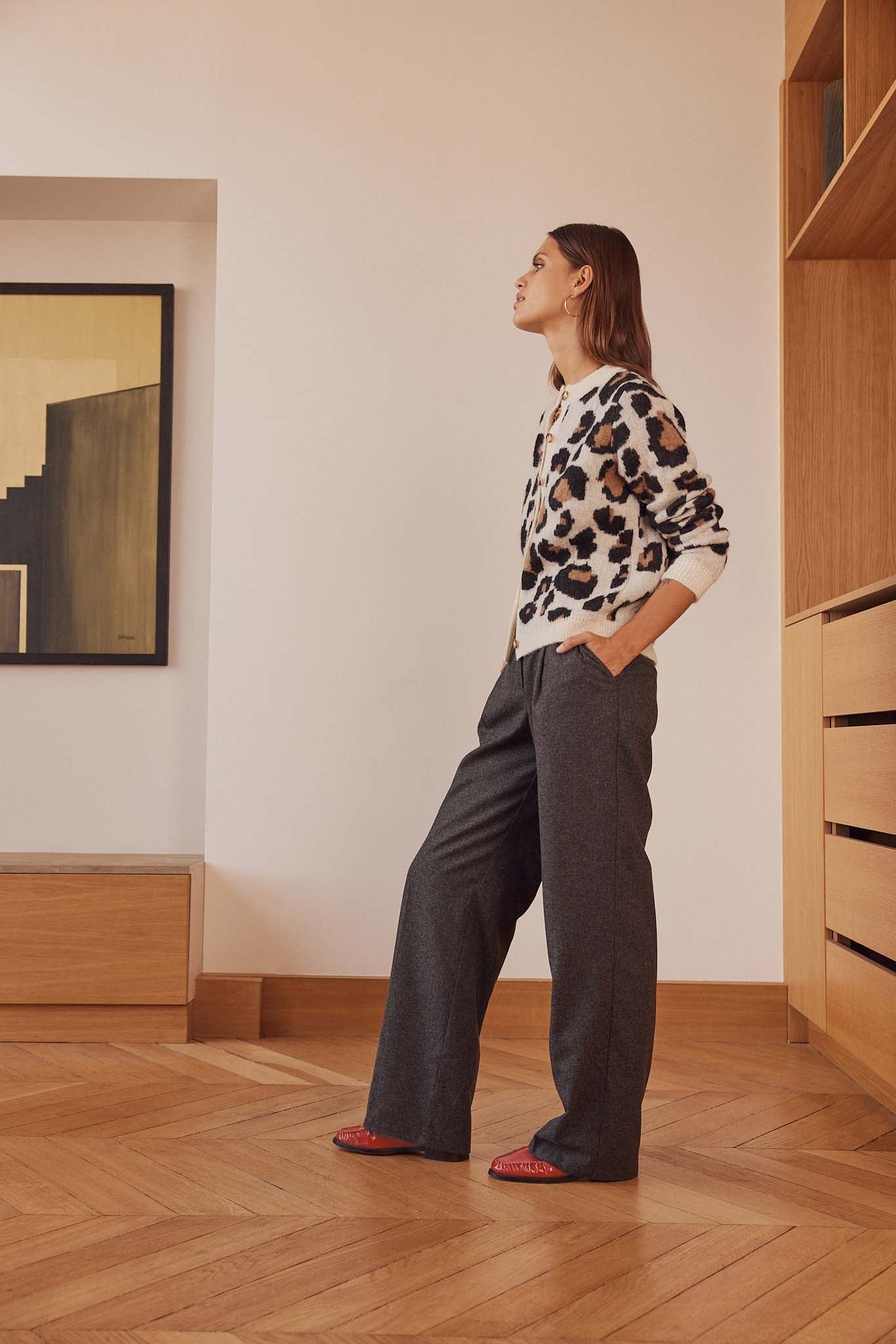 Pantalon John gris chiné