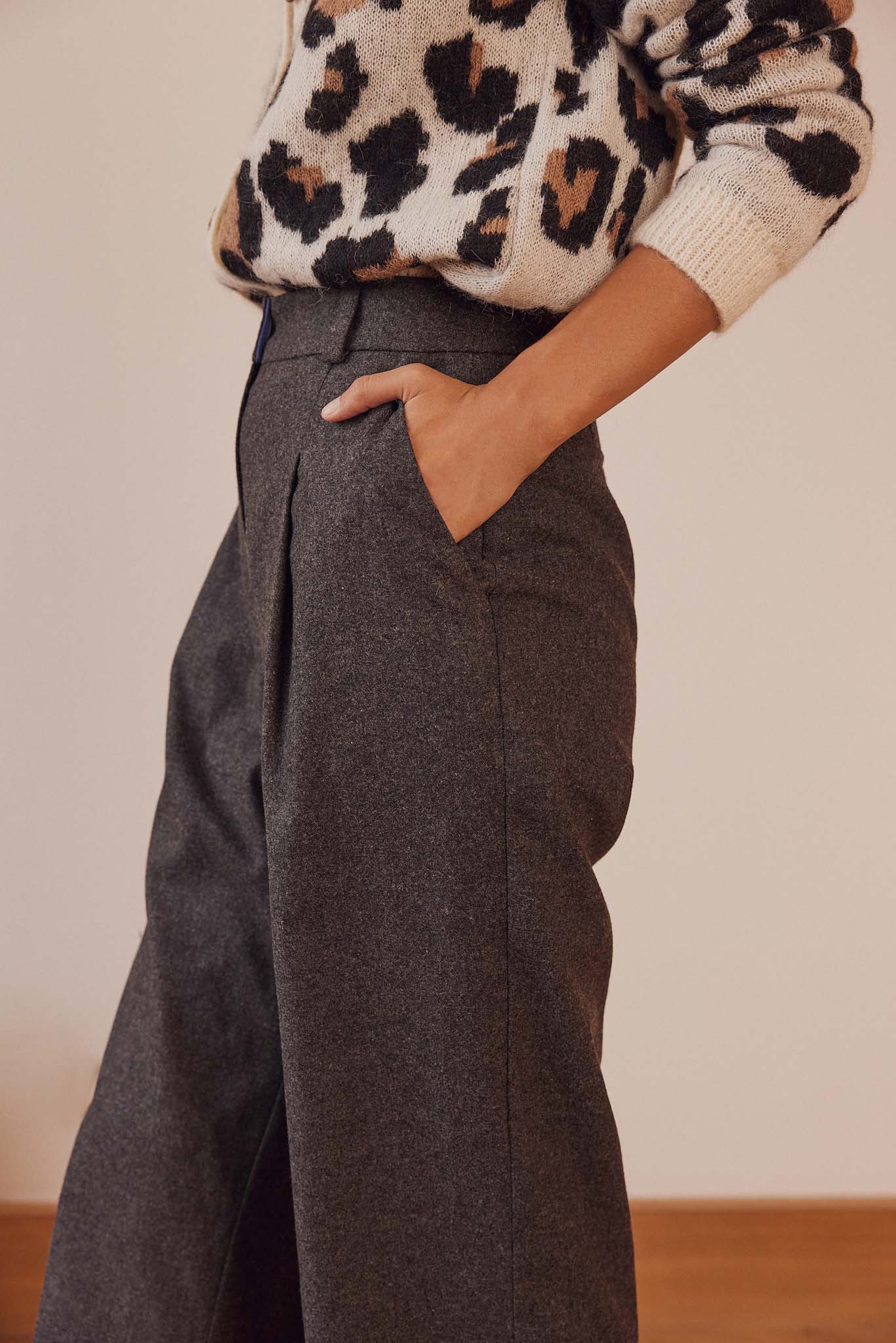 Pantalon John gris chiné