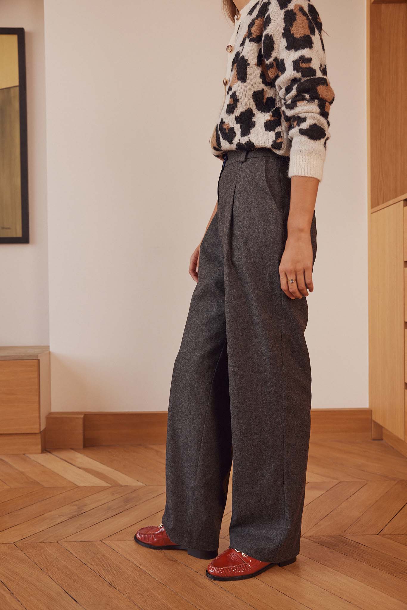Pantalon John gris chiné