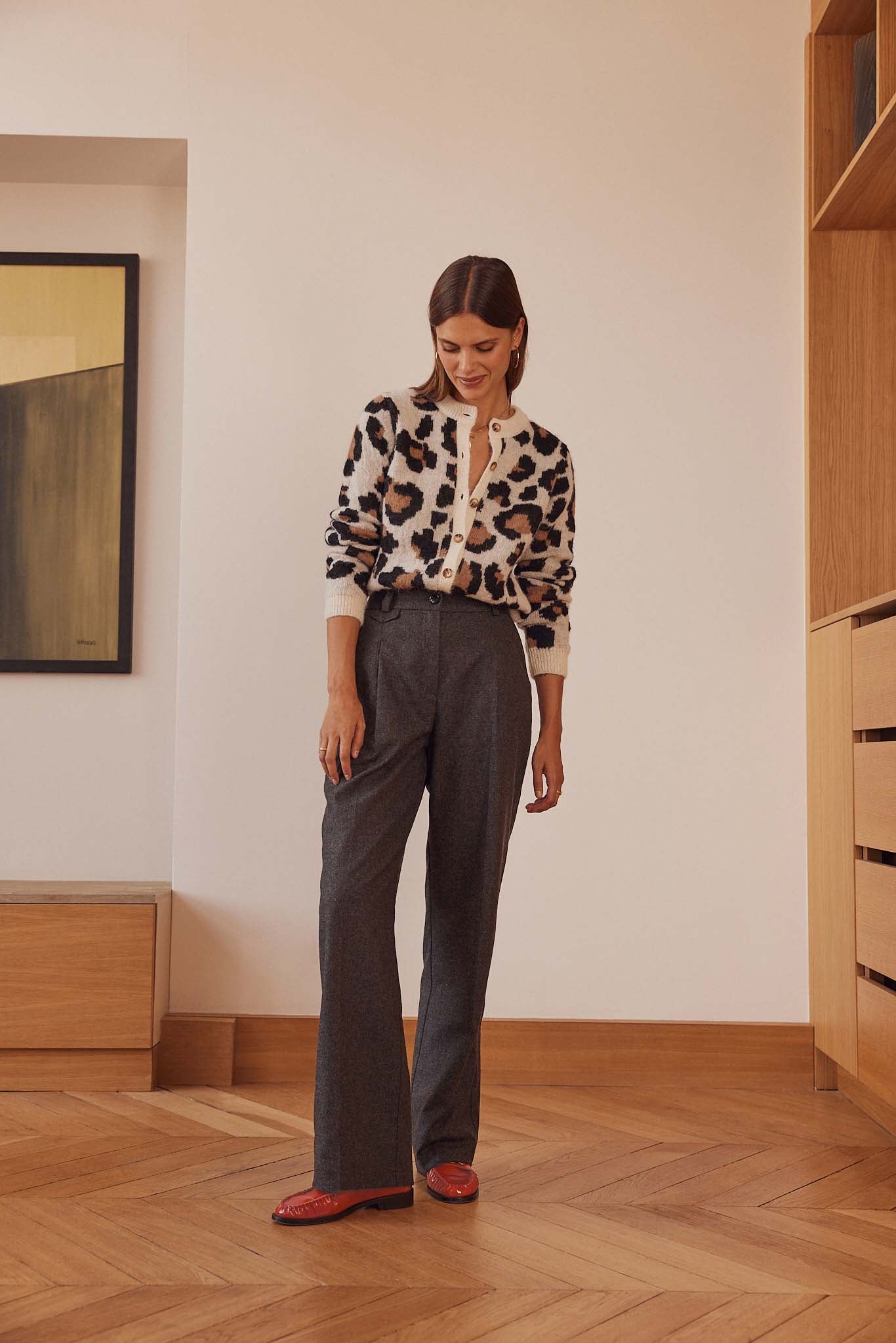 Pantalon John gris chiné