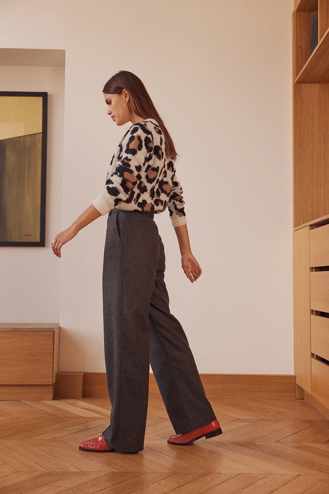 Pantalon John gris chiné