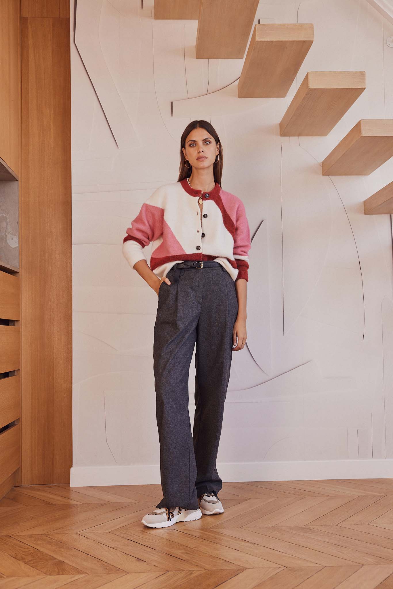 Pantalon John gris chiné