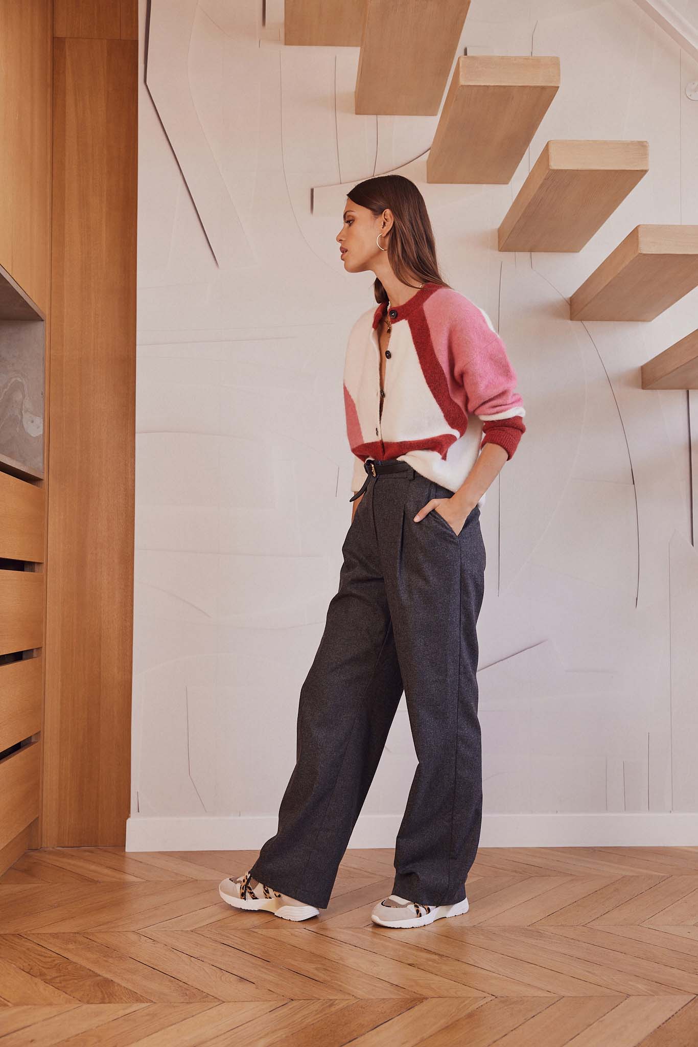 Pantalon John gris chiné