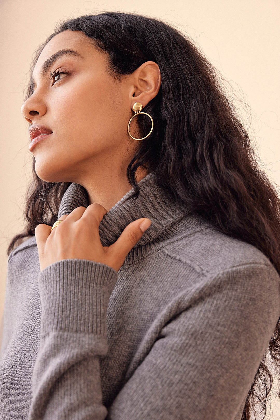 Boucles d'oreille Tila doré