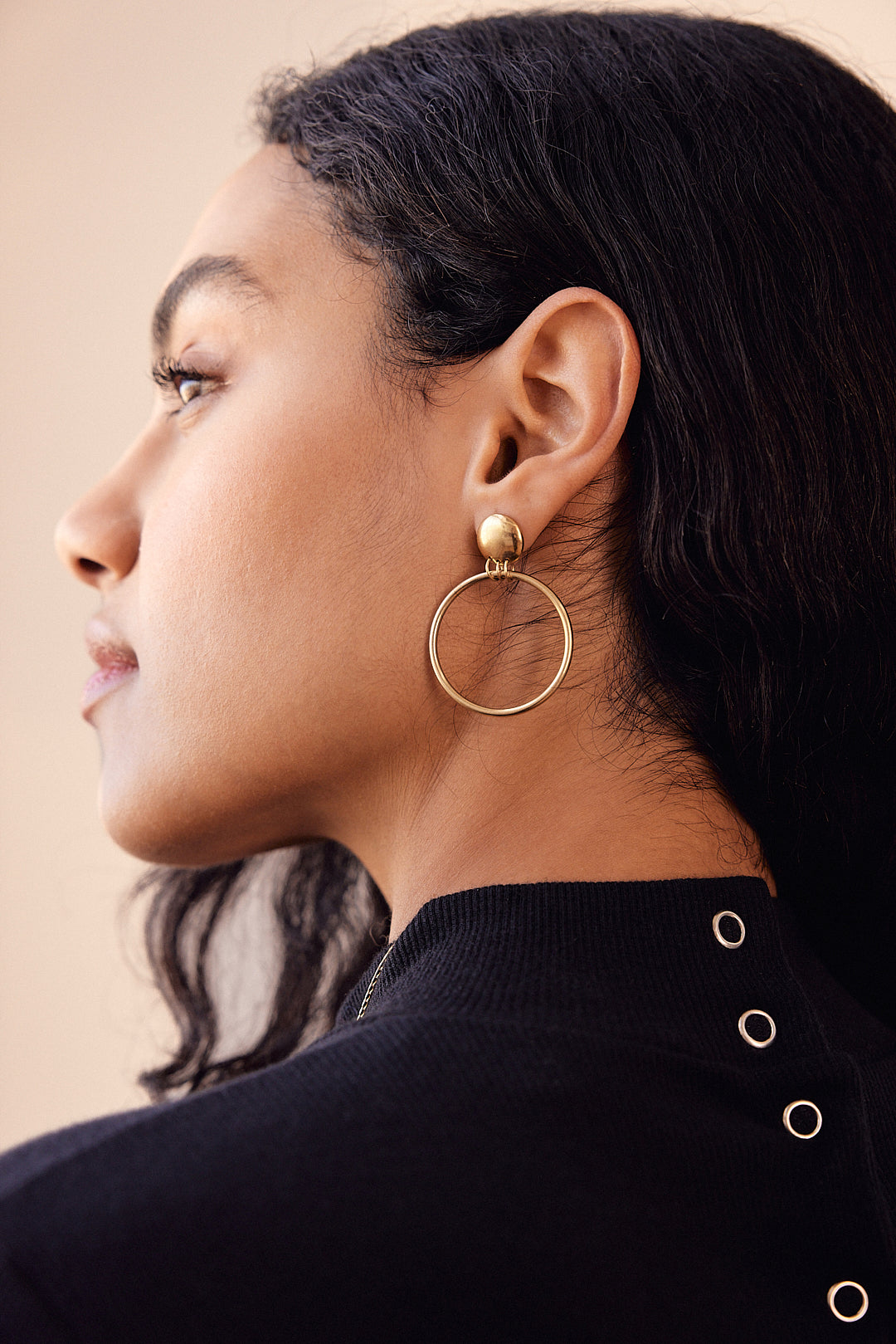 Boucles d'oreille Tila doré