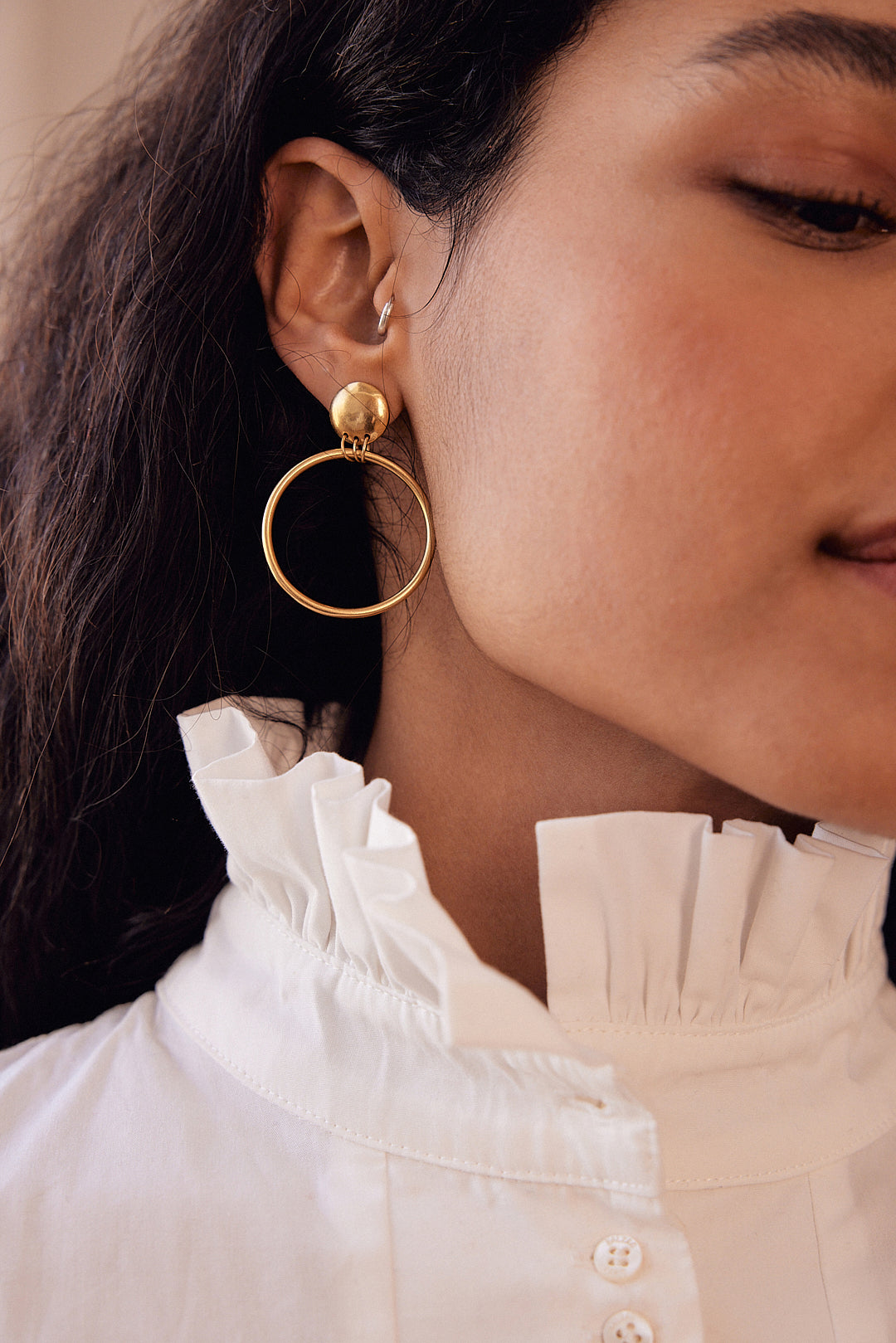 Boucles d'oreille Tila doré