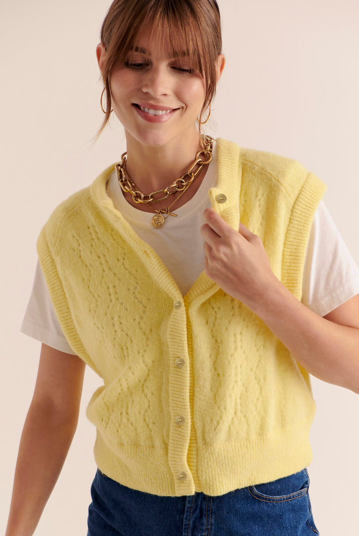 Cardigan Brooke jaune