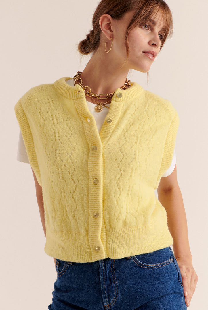 Cardigan Brooke jaune
