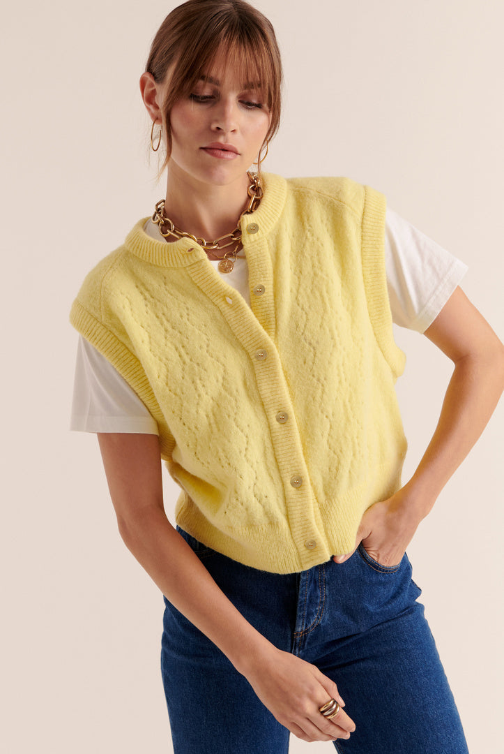 Cardigan Brooke jaune
