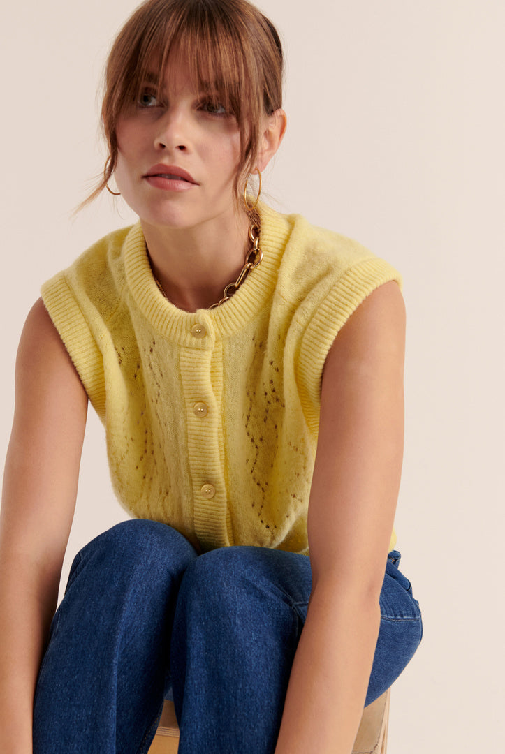Cardigan Brooke jaune