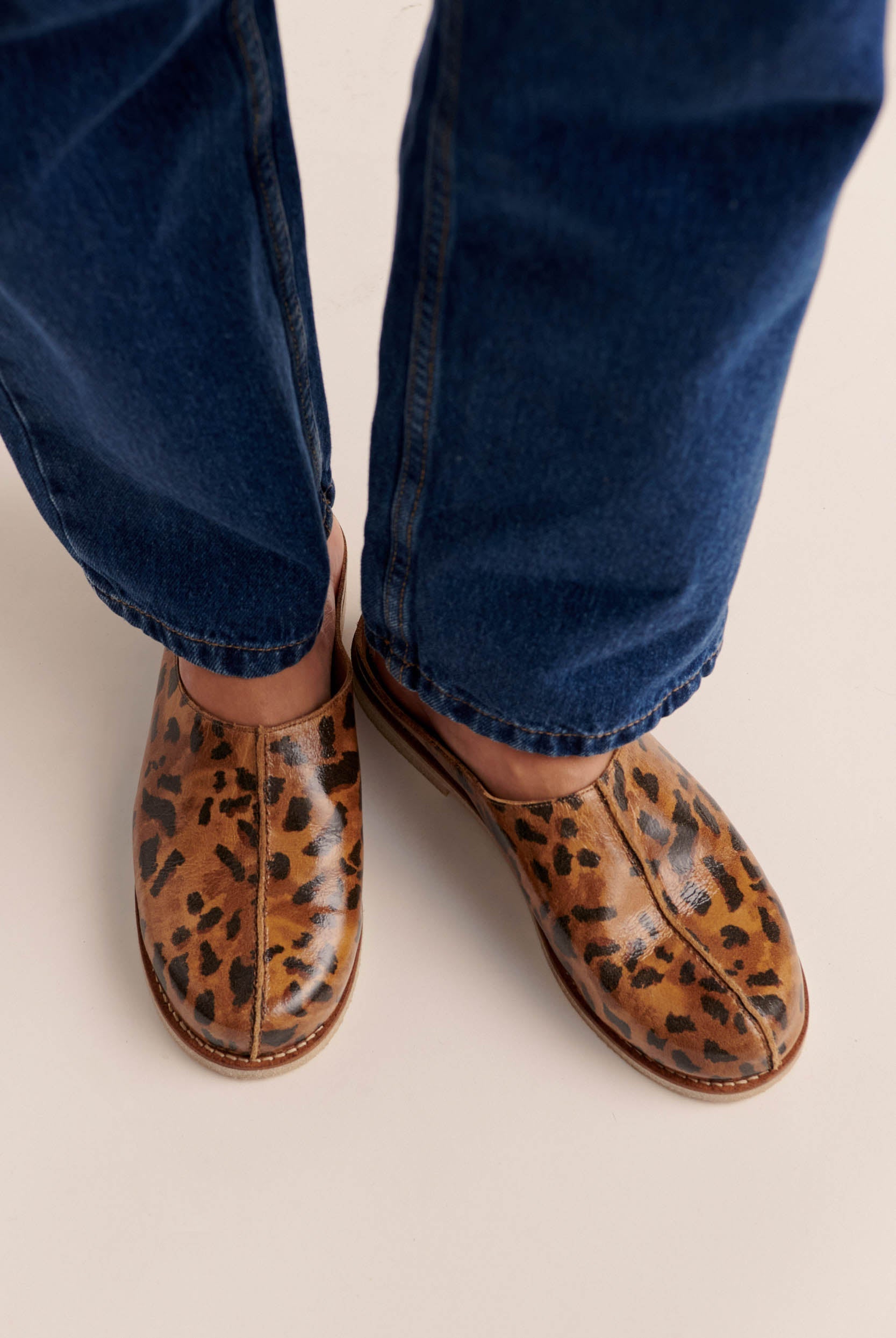 Sabot Gwendoline guépard cappuccino
