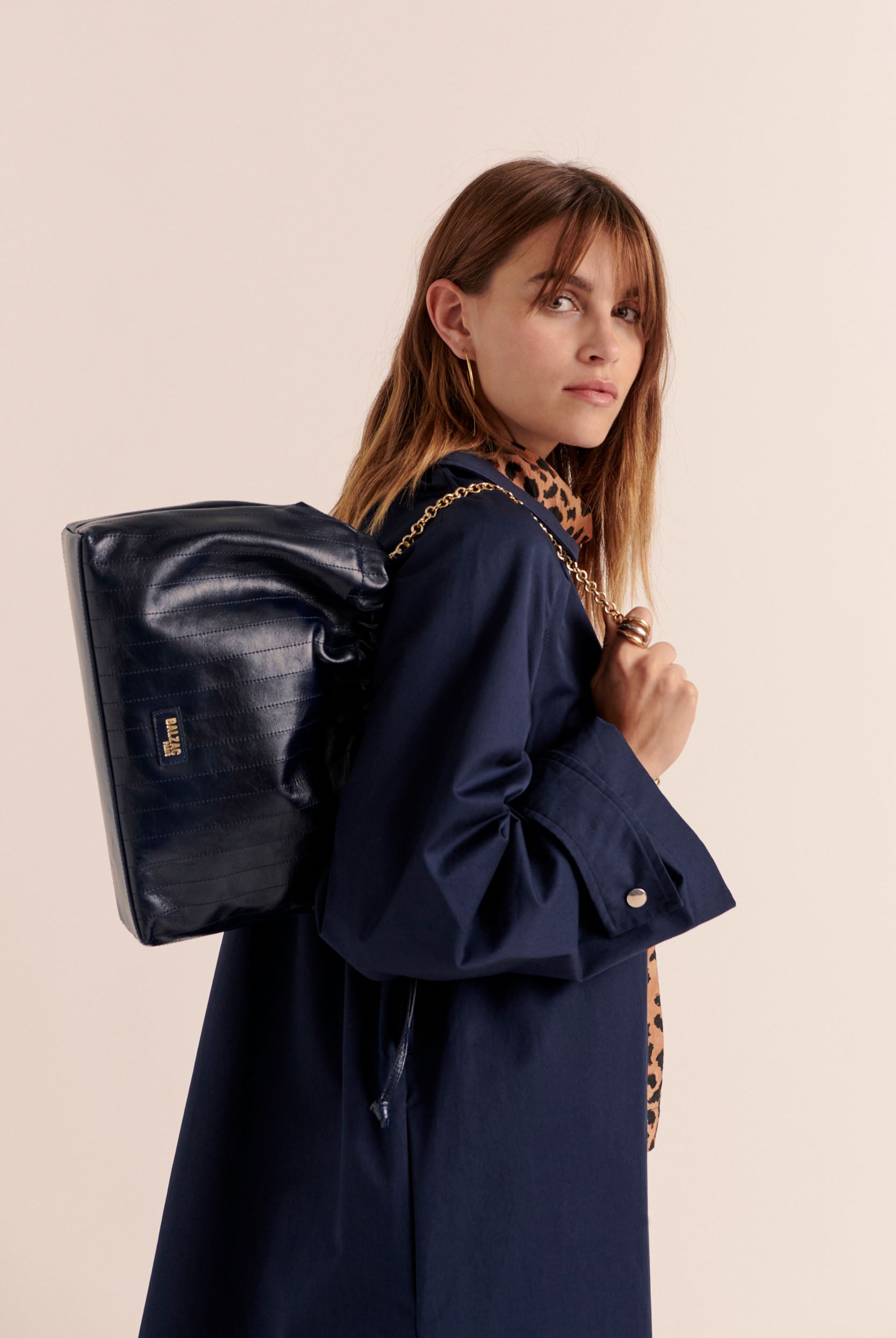 Sac Amaïa froissé bleu nuit