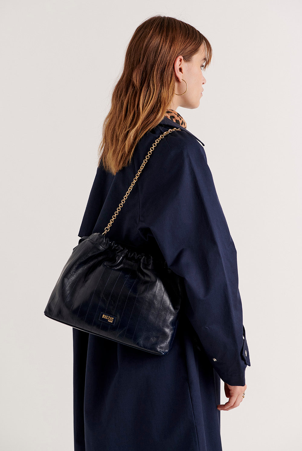 Sac Amaïa froissé bleu nuit