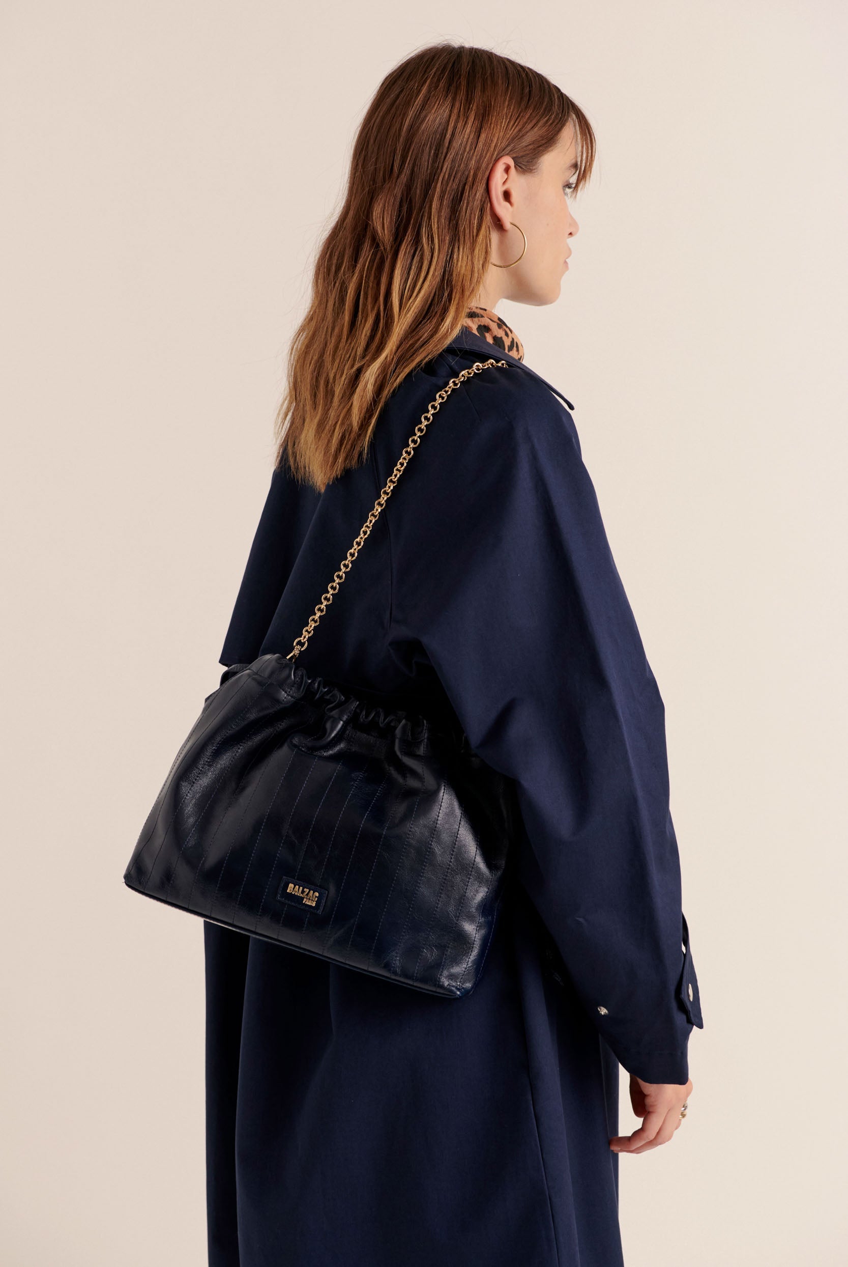 Sac Amaïa froissé bleu nuit