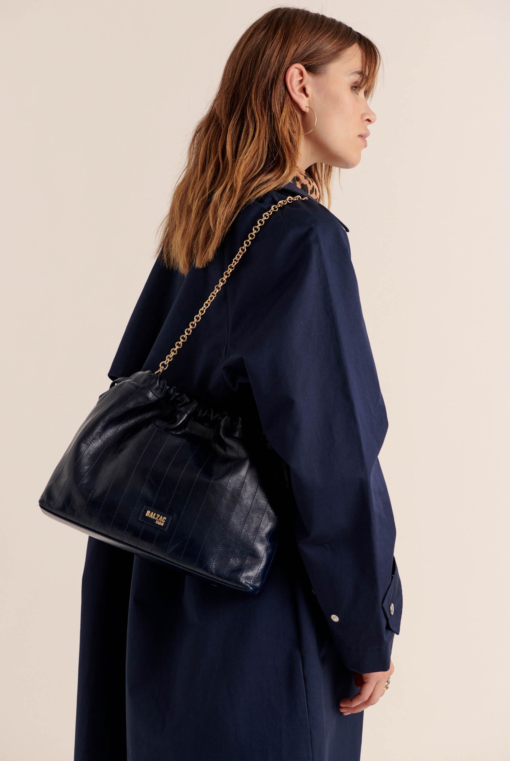 Sac Amaïa froissé bleu nuit