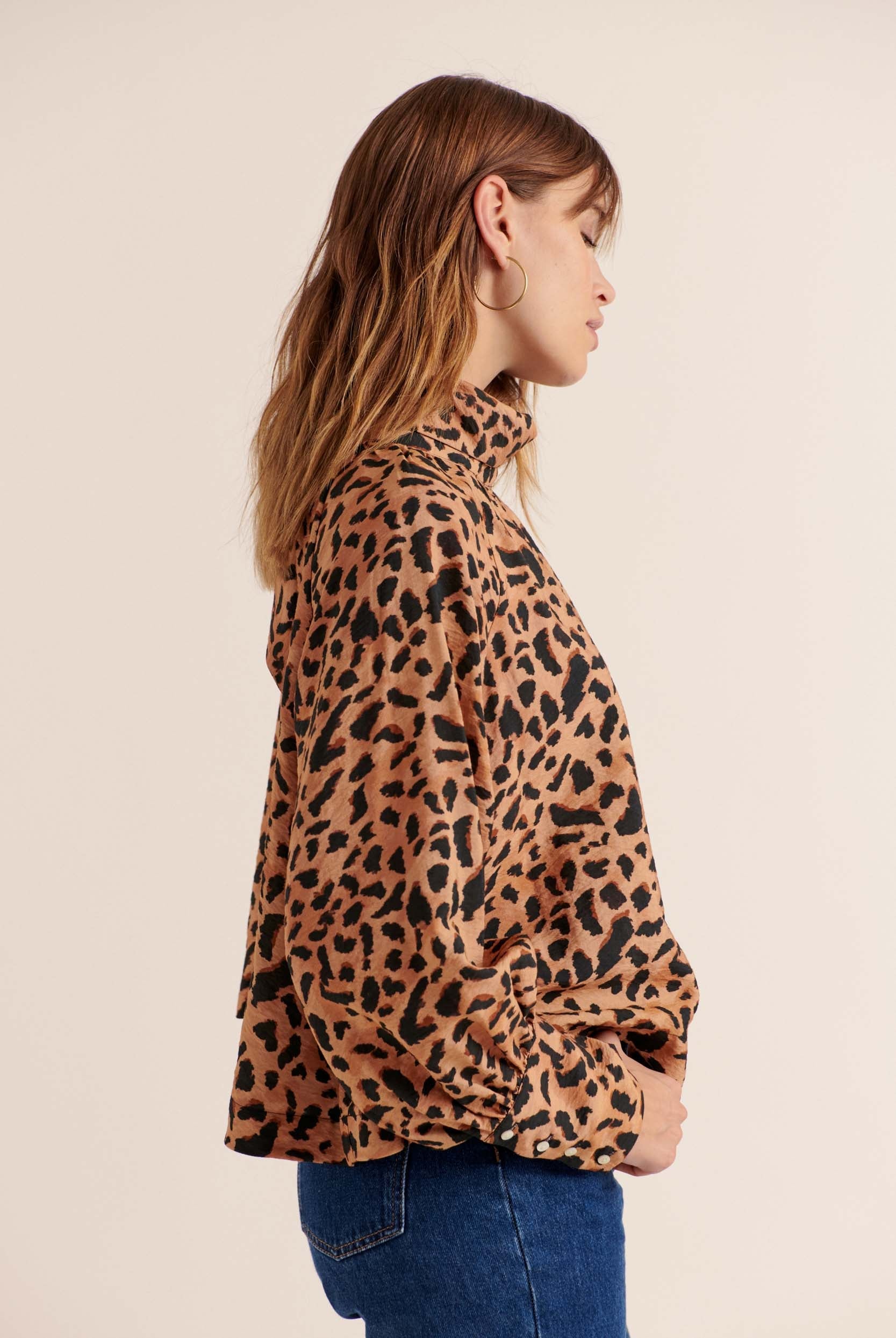 Blouse Mona guépard cappuccino