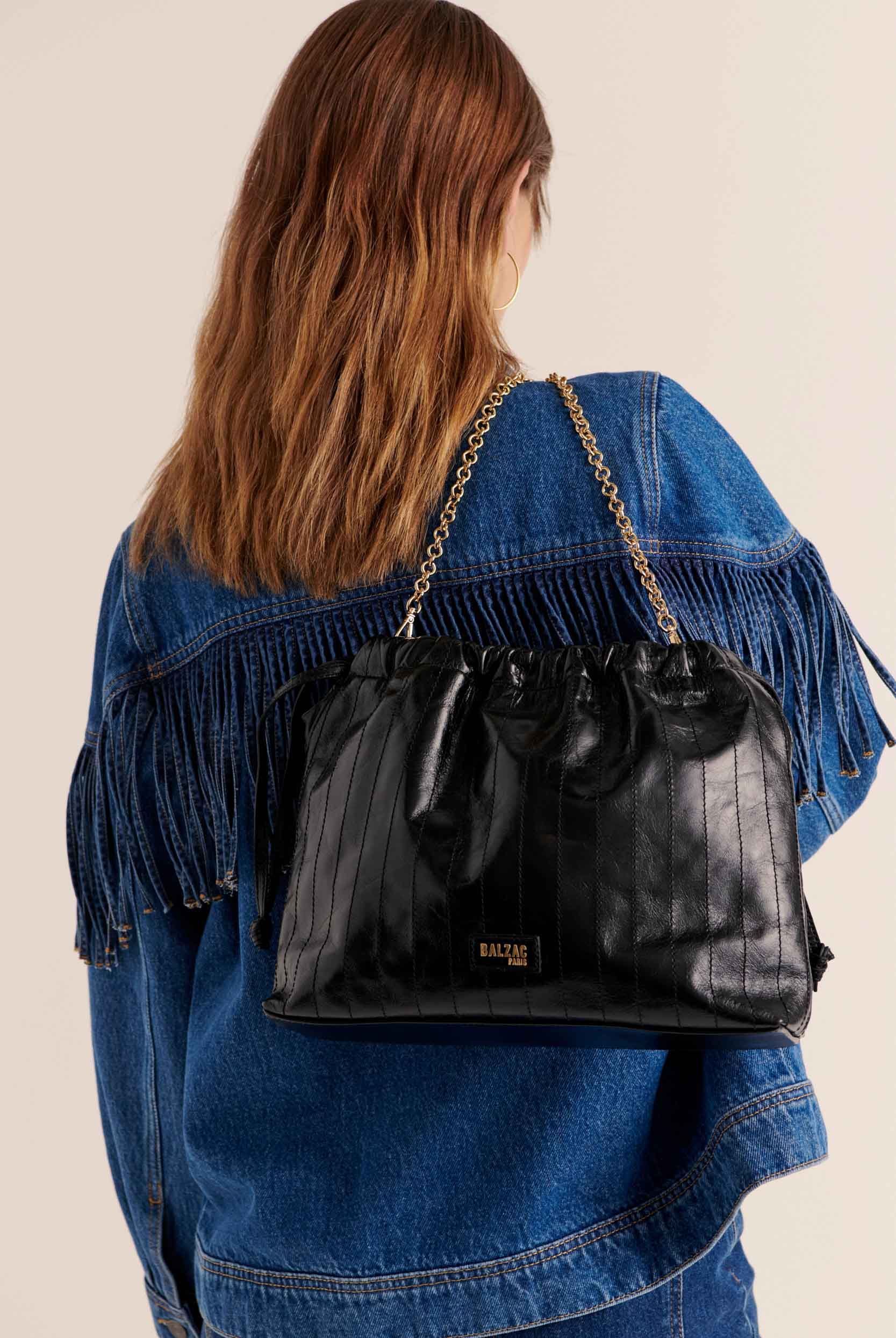 Sac Amaïa froissé noir