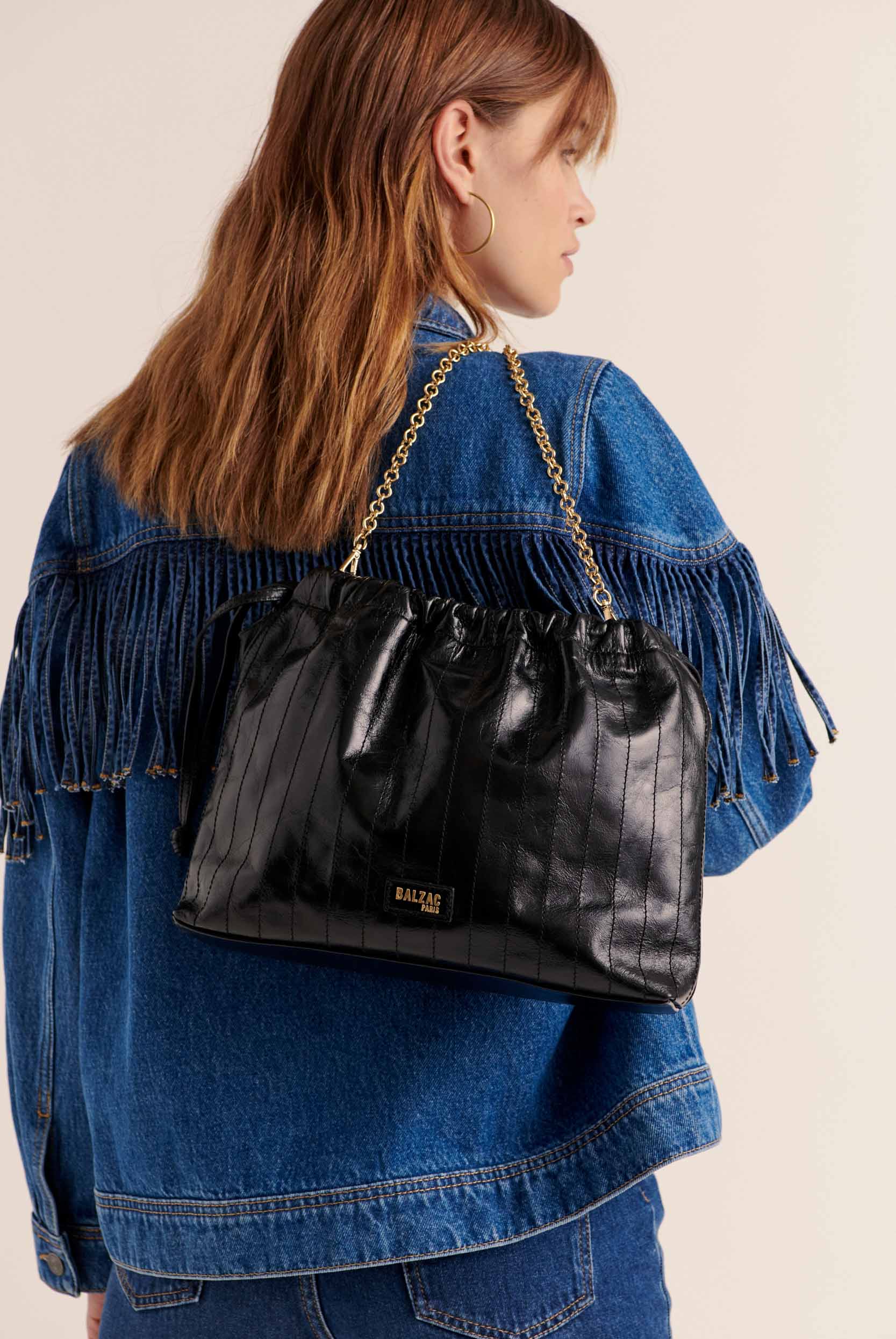 Sac Amaïa froissé noir