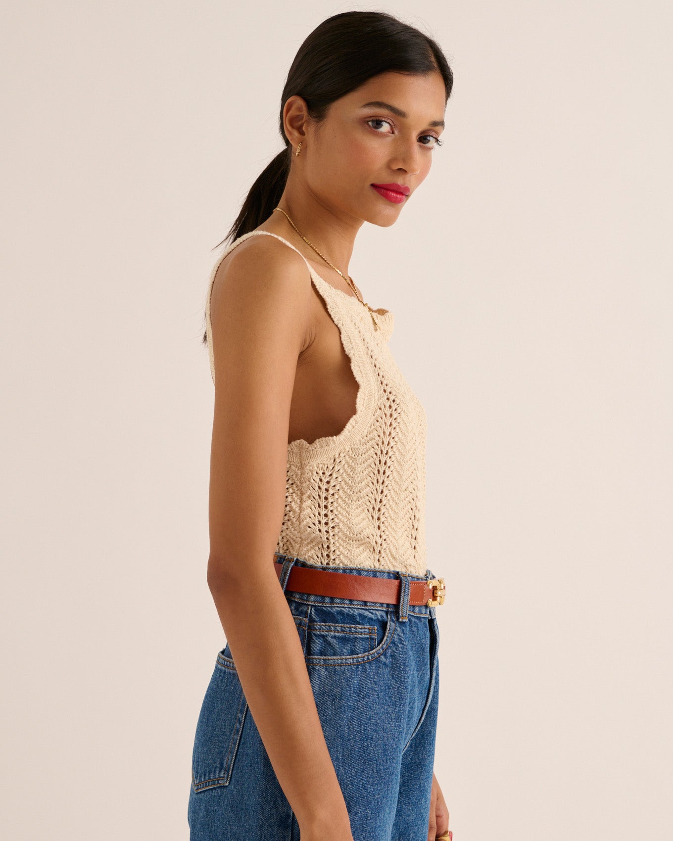 Short Triomphe bleu midi