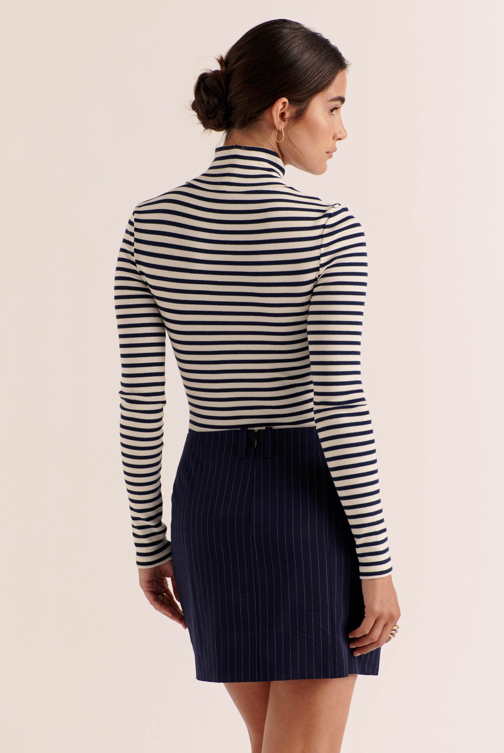 Mini jupe Monica rayures marine