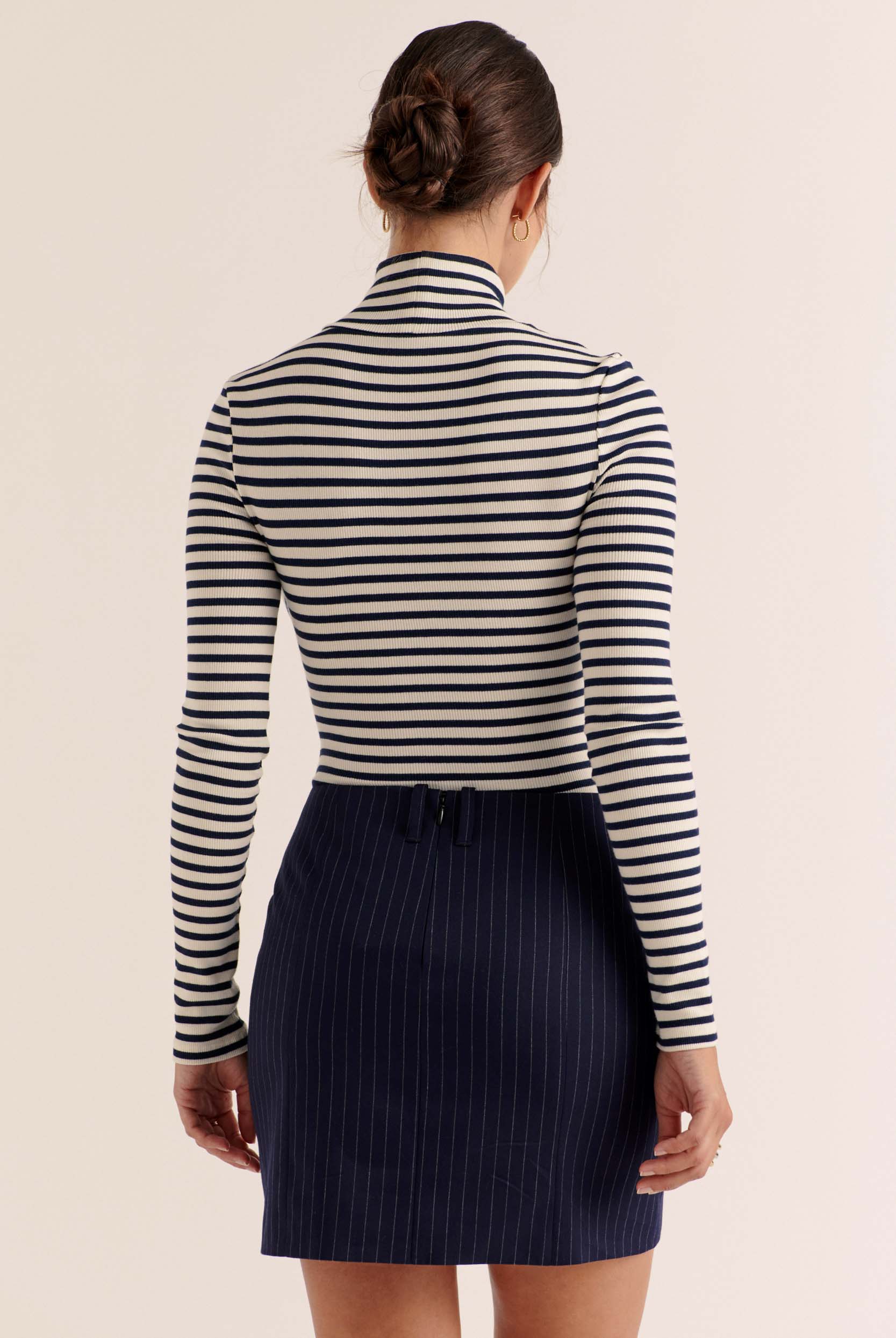 Mini jupe Monica rayures marine