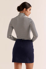 Mini jupe Monica rayures marine