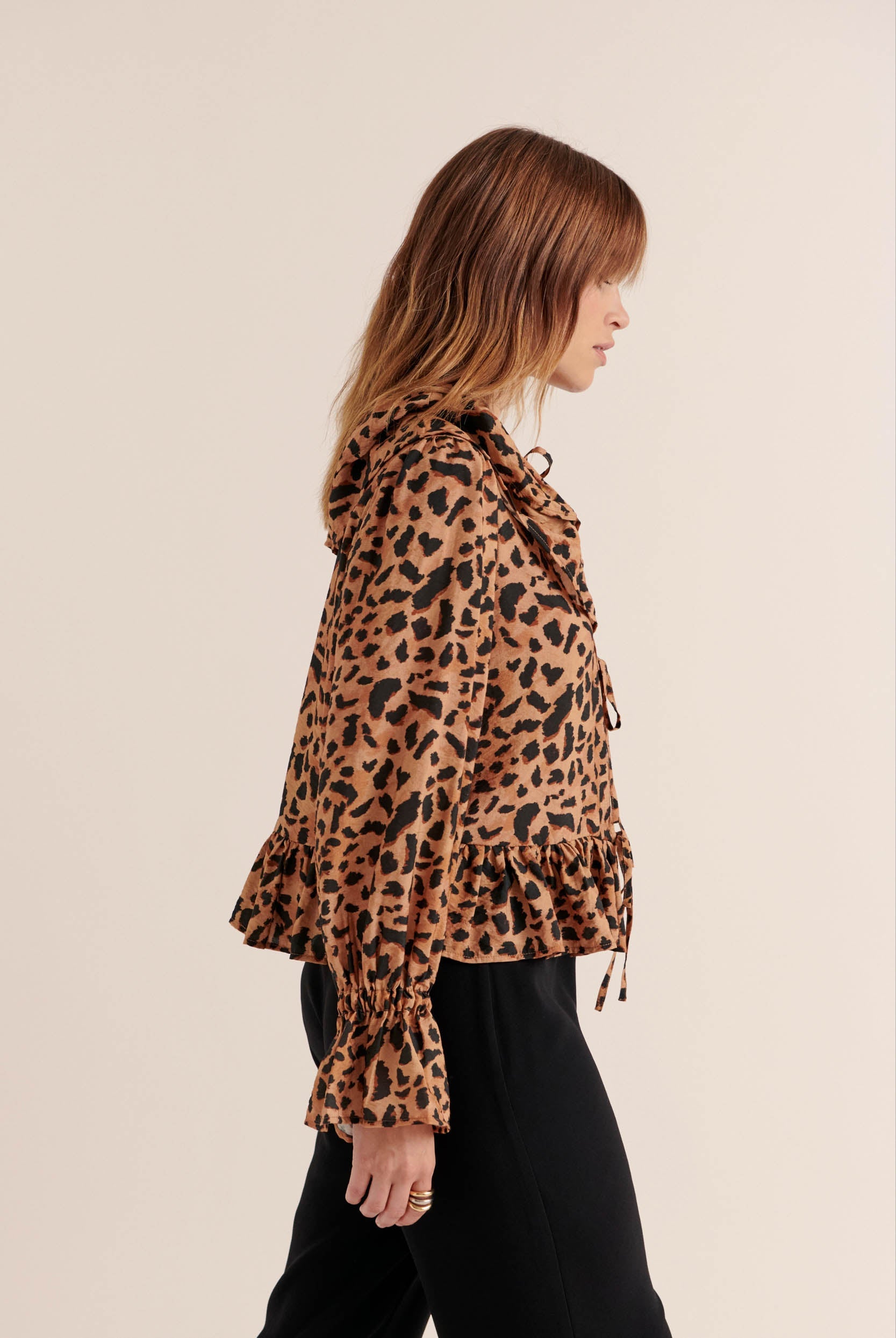 Chemise Belva imprimé guépard cappuccino