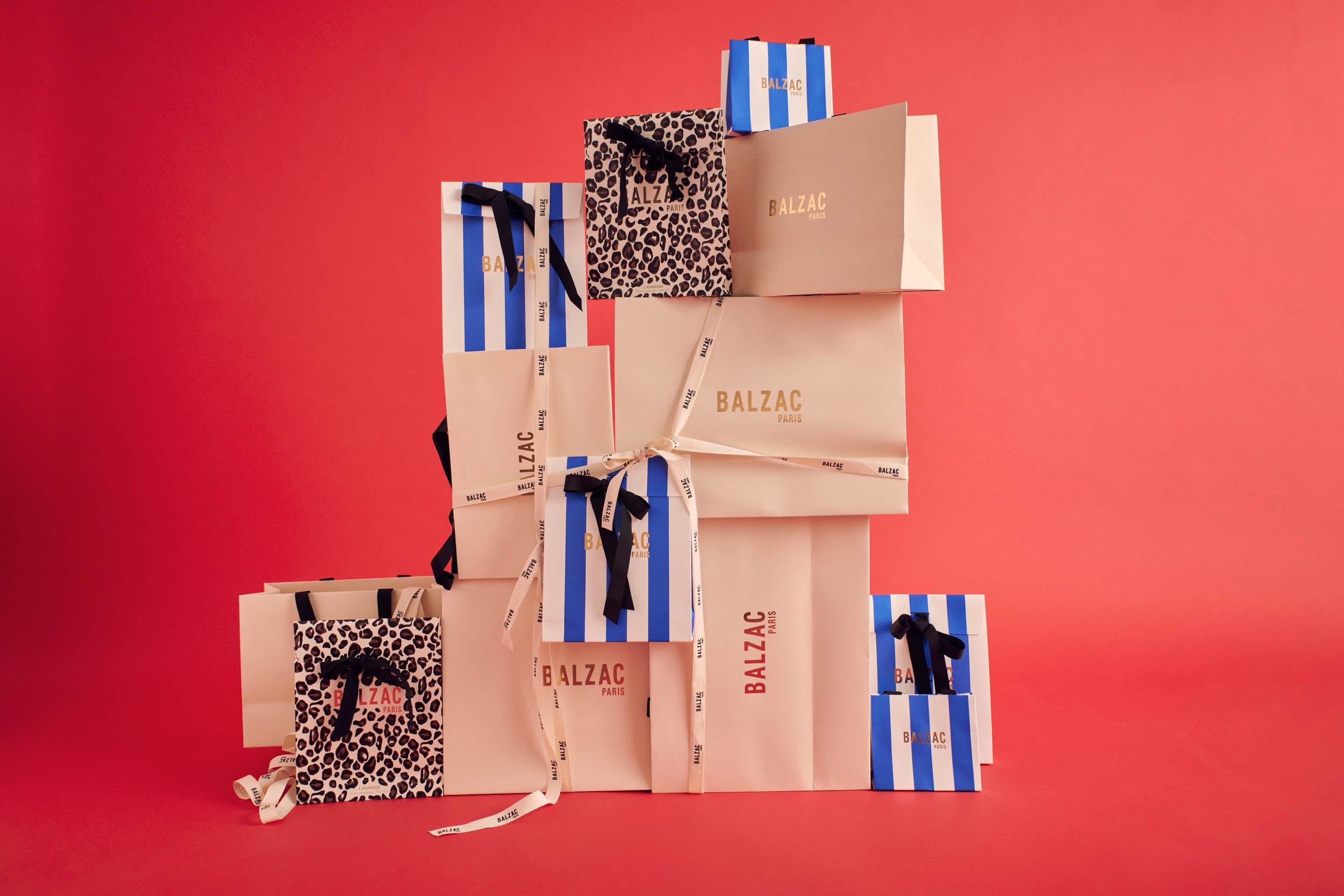 Pochette cadeaux small rayures