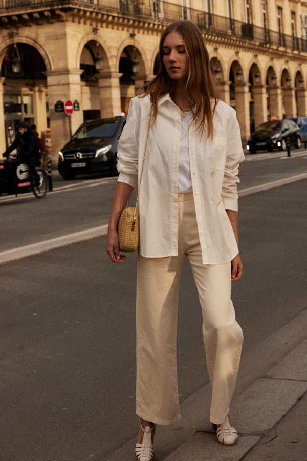Pantalon Paolo crème brûlée