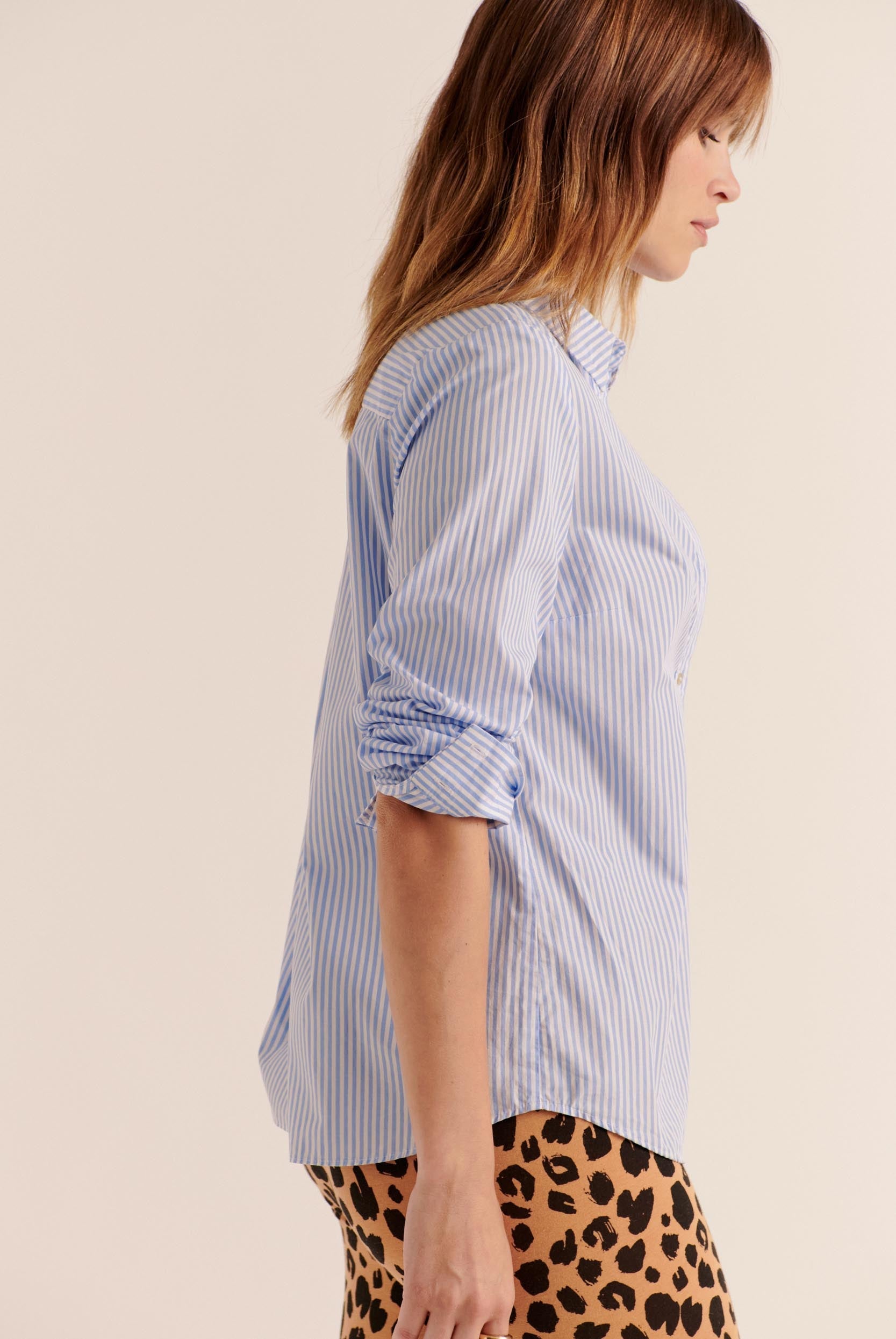 Chemise Ulysse rayures bleu et blanc