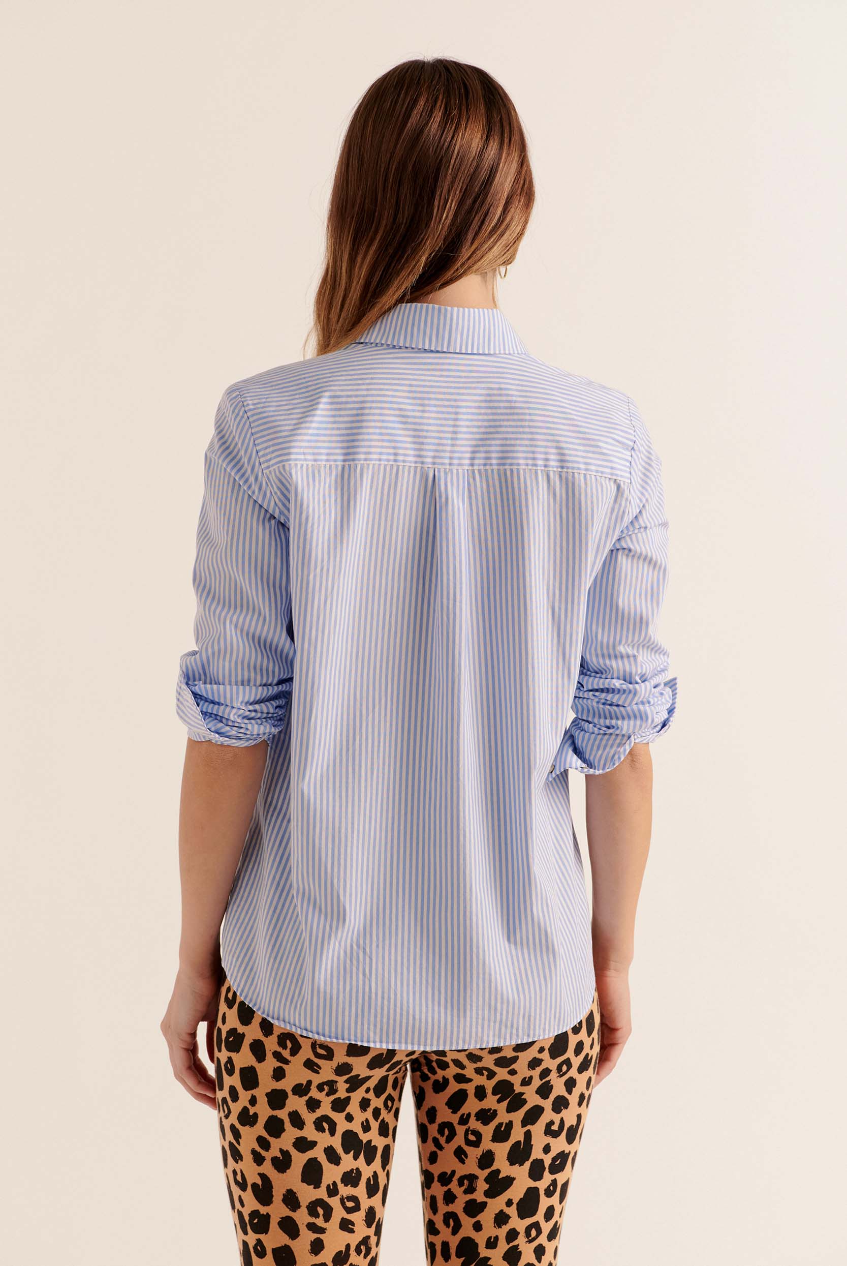 Chemise Ulysse rayures bleu et blanc