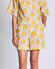 Bermuda Aly imprimé Liberty tournesols jaune