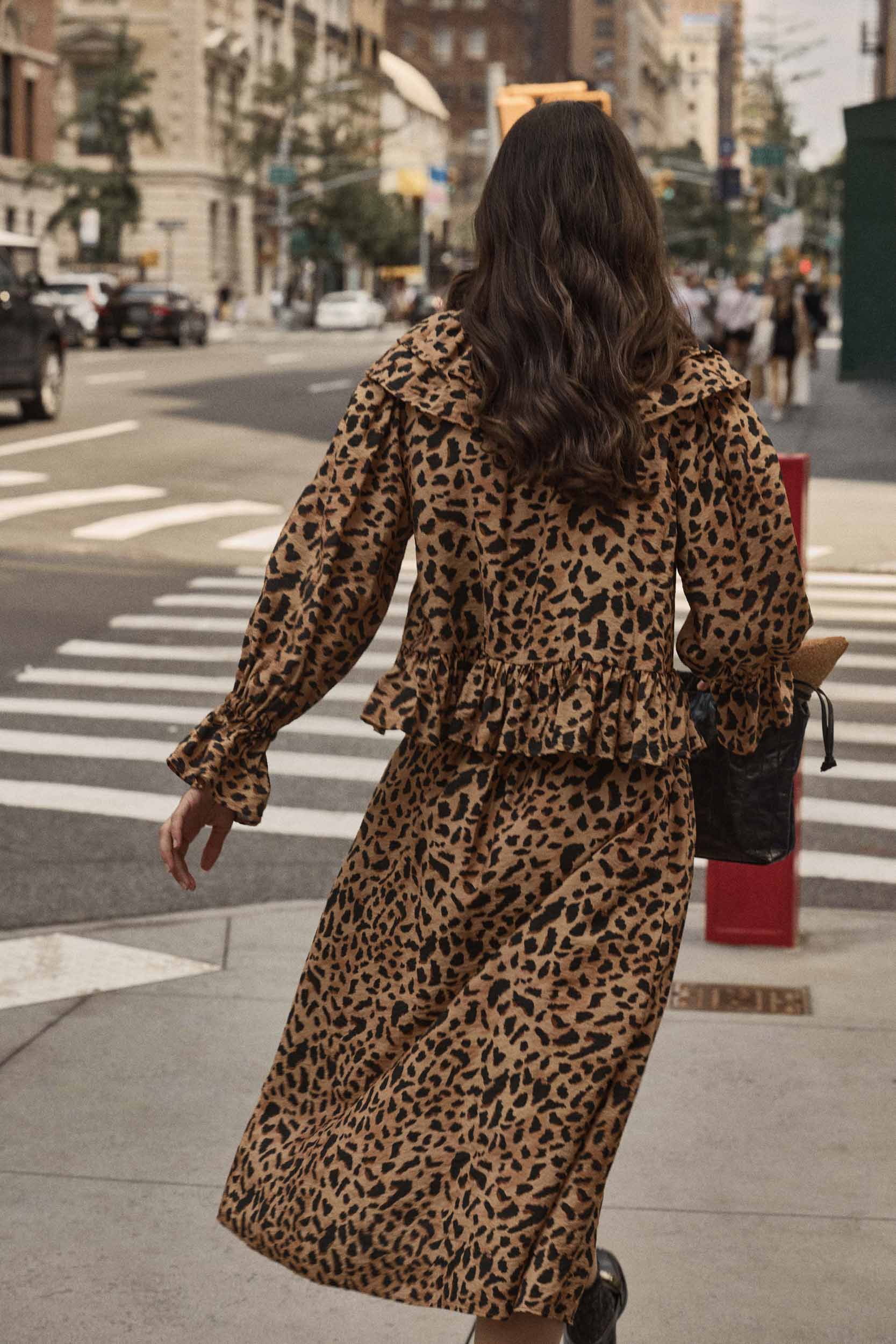 Jupe Sally imprimé guépard cappuccino