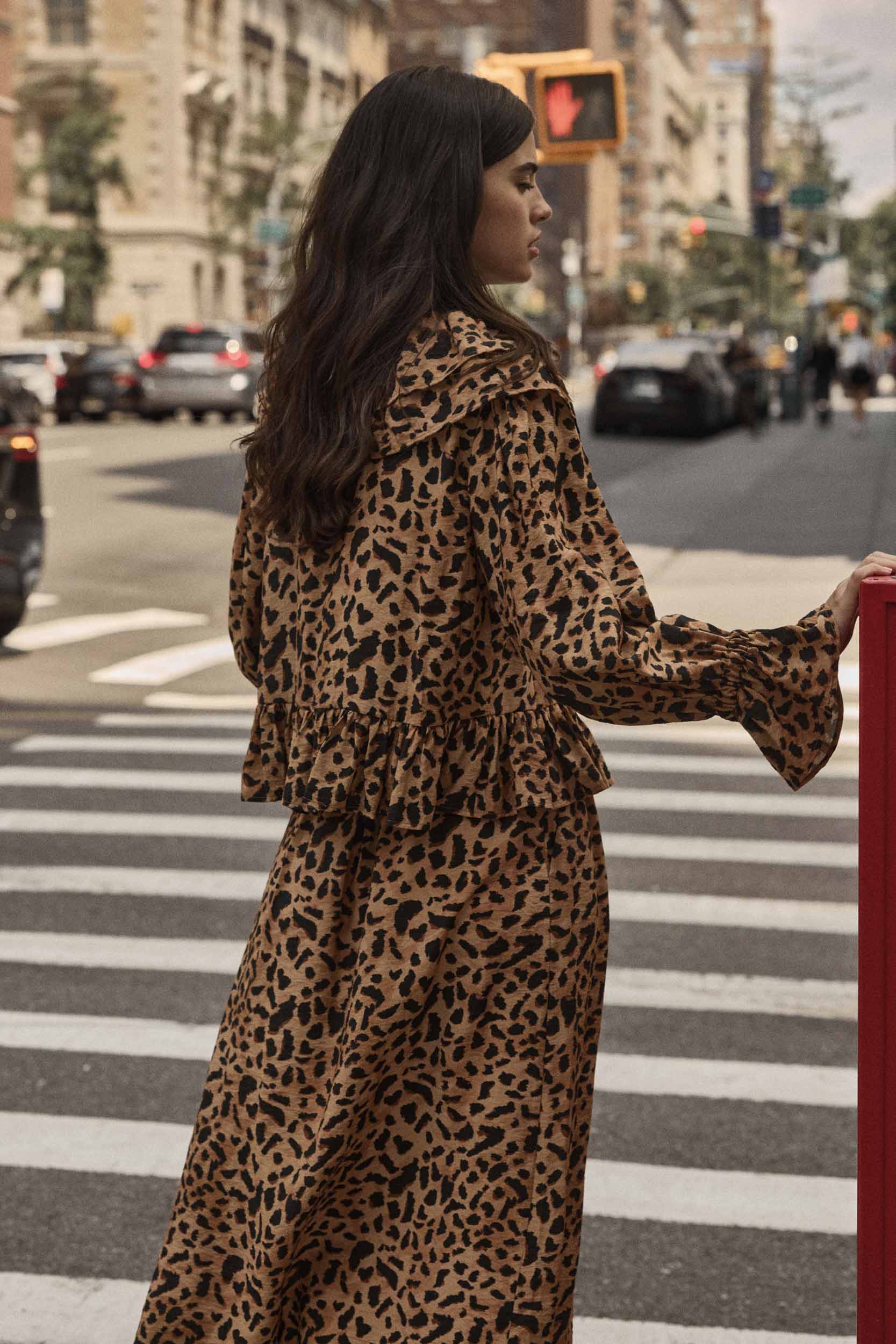 Chemise Belva imprimé guépard cappuccino