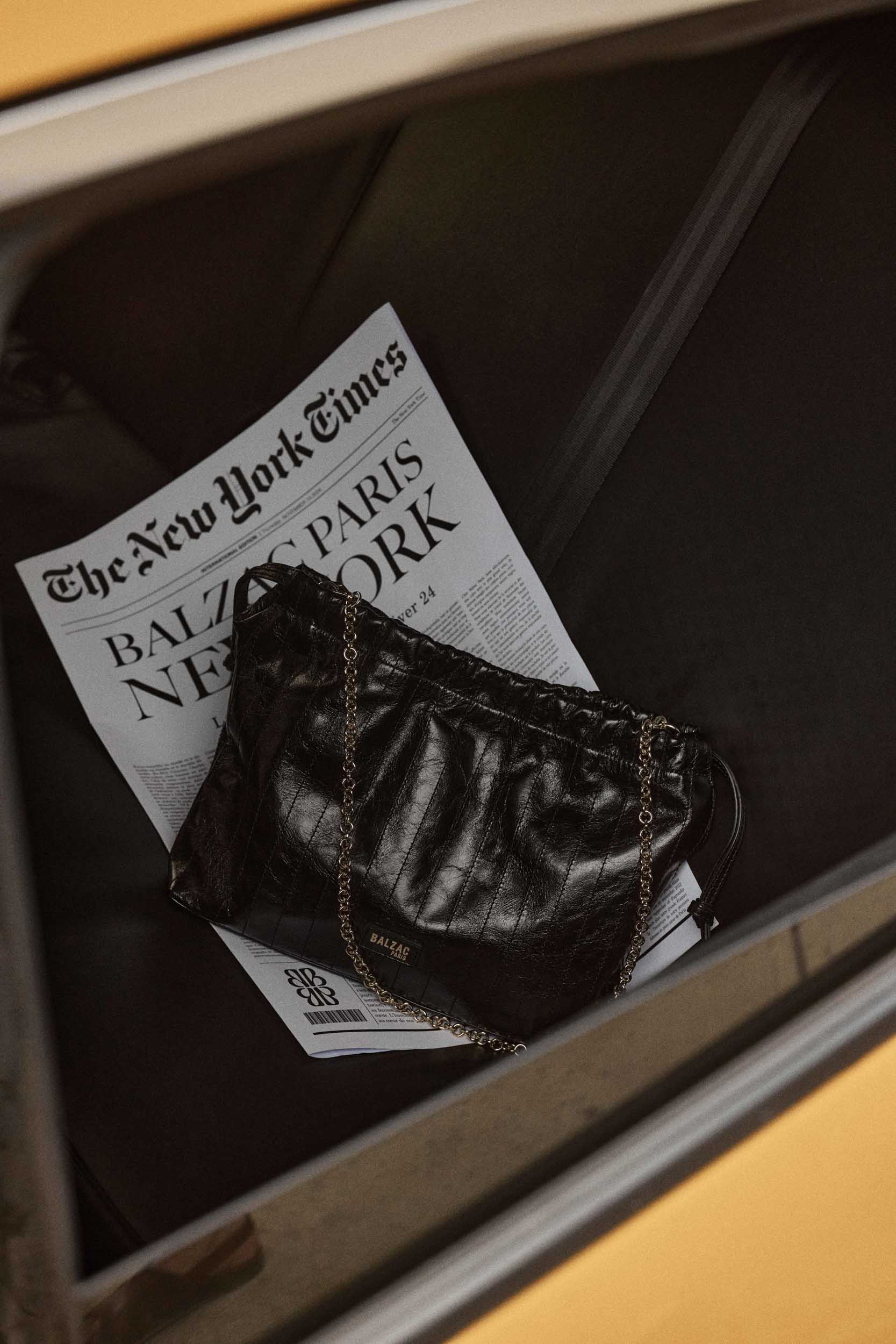Sac Amaïa froissé noir