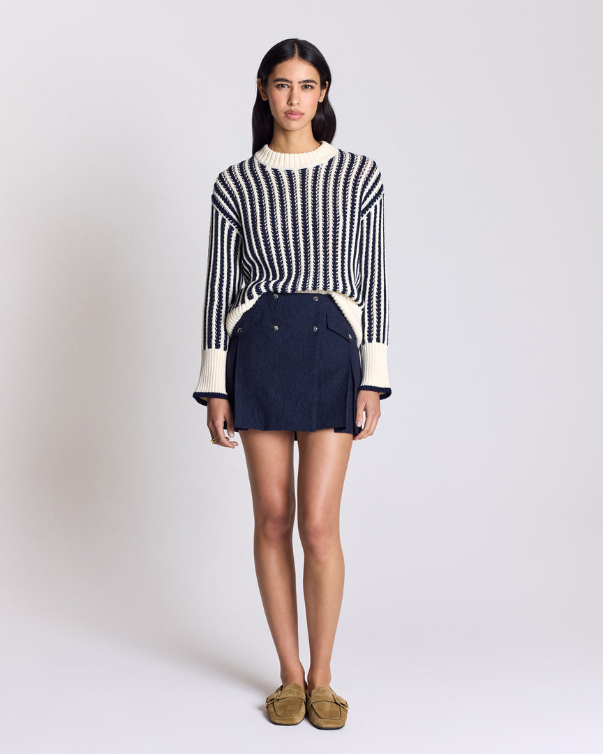 Jupe Rosine jacquard marine